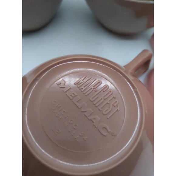 Vtg. MCM Atomic Melmac Marcrest/ Boonton 11 Melamine Cups 2 Creamers Bundle READ - Picture 9 of 16